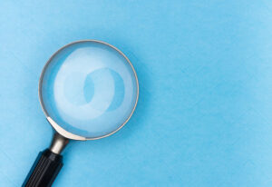 Close up of a magnifying glass