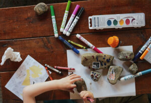 Child working on project-based learning project