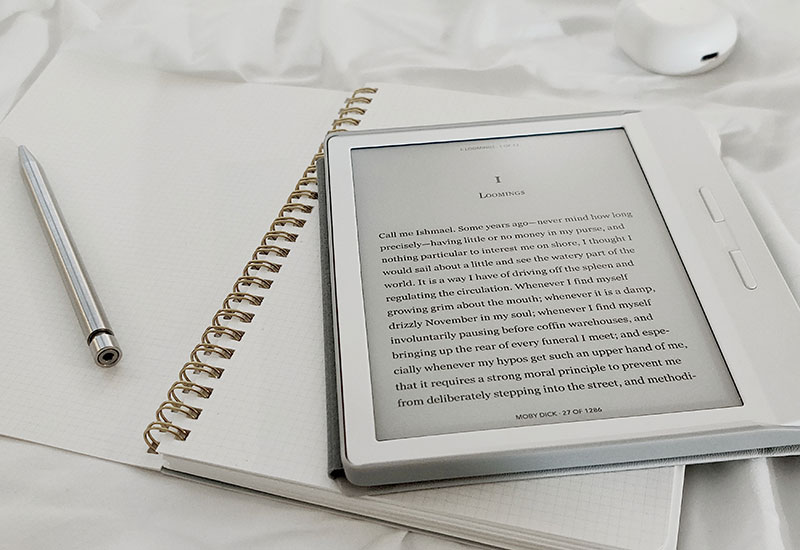 Ebook reader and notebook