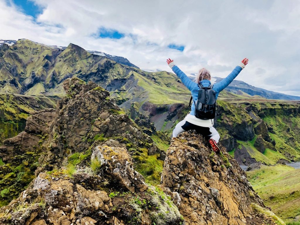 Hiker at the top of the mountain