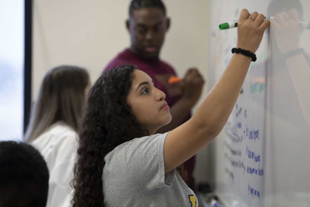 Student at the whiteboard