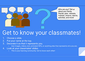 Get to know your classmates activity