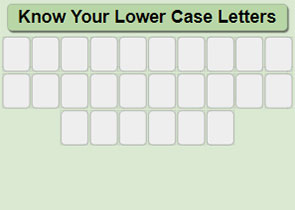 Lower case letters template