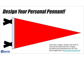 Personal pennant template