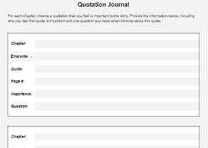 Quotation Journal template