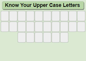 Upper case letters organizer