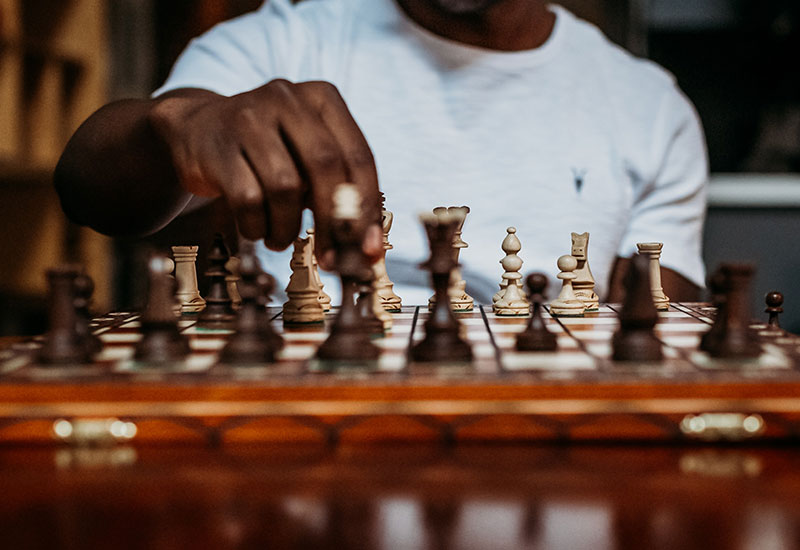 Person playing chess