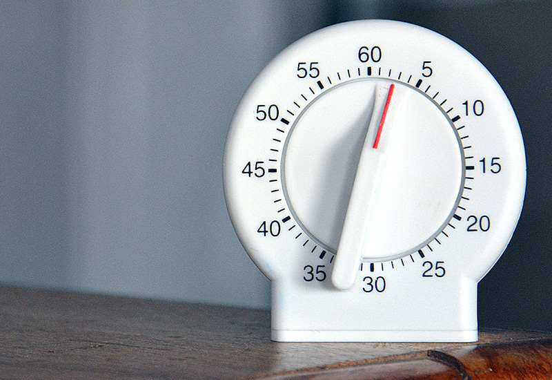 Analog egg timer