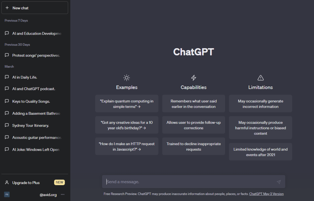 Get Started With the Big Three Chatbots: ChatGPT, Bing, and Bard - AVID ...