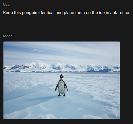 Penguin on ice in Antarctica