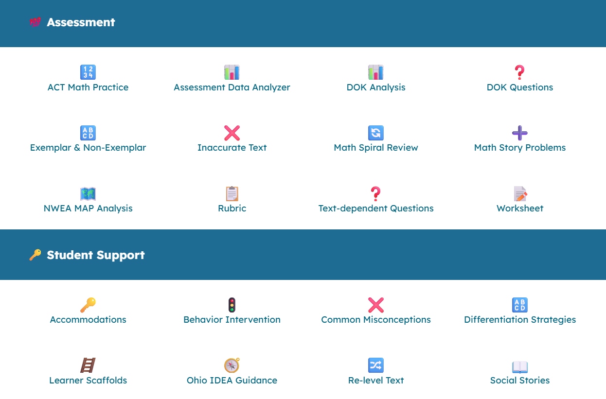 This screenshot shows the assessment gems.